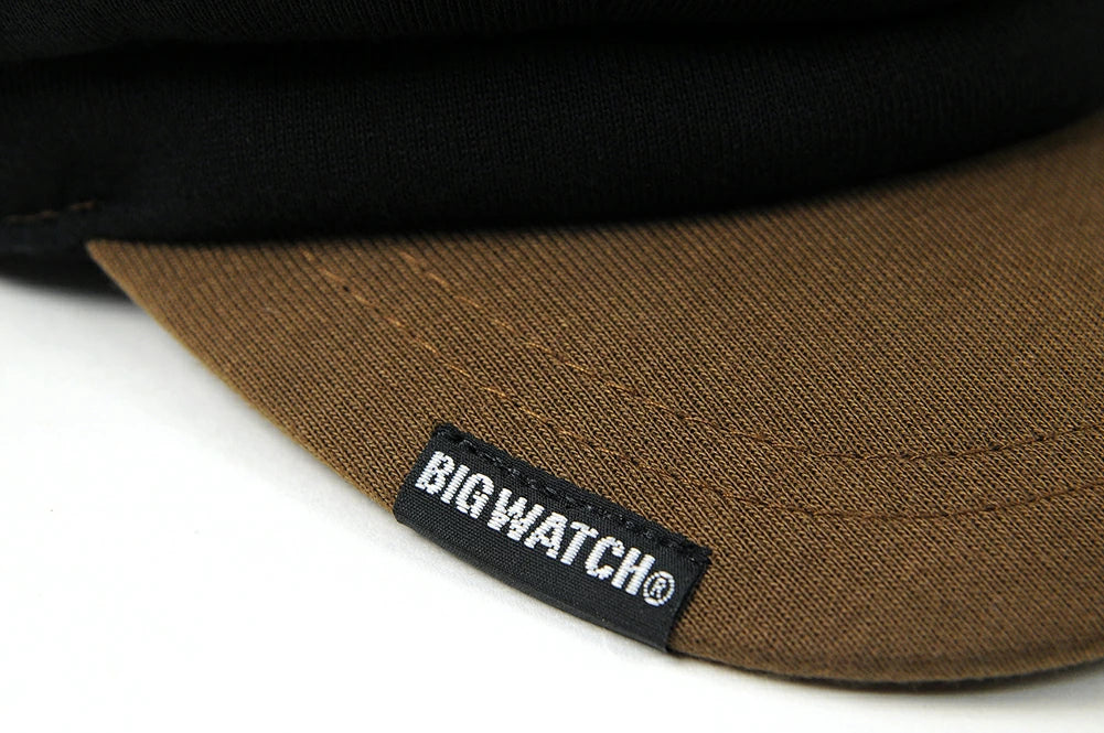 キャスケット スウェット BIGWATCH ブラック/ブラウン ビッグワッチ つば付帽子 CAS-33 UVケア