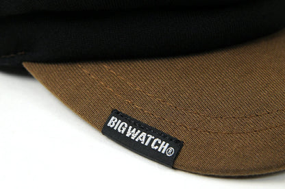 キャスケット スウェット BIGWATCH ブラック/ブラウン ビッグワッチ つば付帽子 CAS-33 UVケア