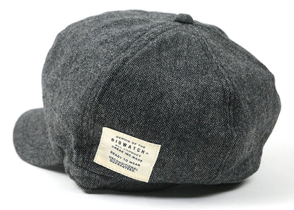 ツイード ビッグキャスケット BIGWATCH正規品 ブラック ビッグサイズ ビッグワッチ つば付帽子 サイズ CAS-41 春 夏 秋 UVケア