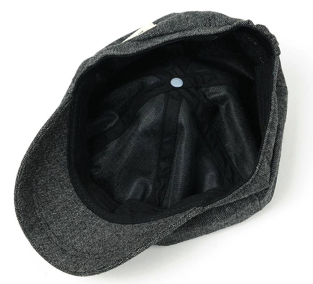 ツイード ビッグキャスケット BIGWATCH正規品 ブラック ビッグサイズ ビッグワッチ つば付帽子 サイズ CAS-41 春 夏 秋 UVケア