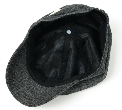 ツイード ビッグキャスケット BIGWATCH正規品 ブラック ビッグサイズ ビッグワッチ つば付帽子 サイズ CAS-41 春 夏 秋 UVケア