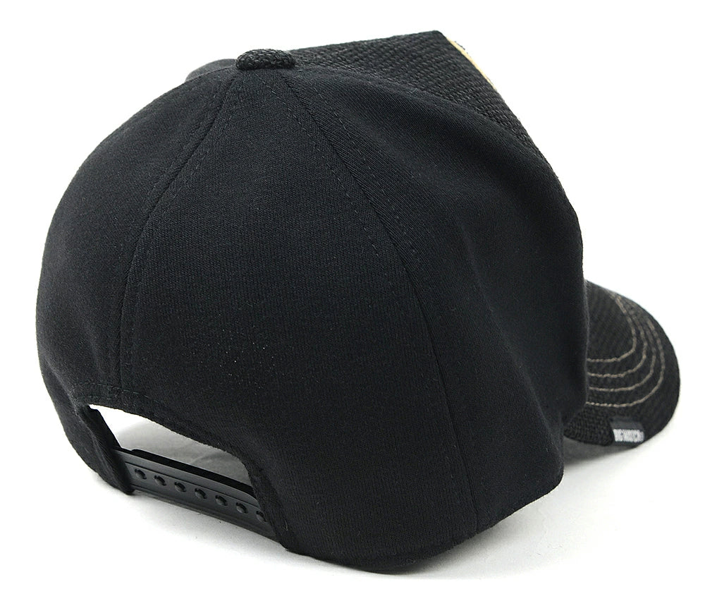 ヘンプコットン ワッペンキャップBIGWATCH オールブラック ビッグサイズ ビッグワッチ サイズ CB-01 春 夏 秋 UVケア