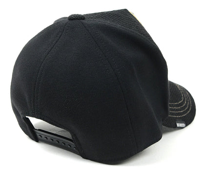 ヘンプコットン ワッペンキャップBIGWATCH オールブラック ビッグサイズ ビッグワッチ サイズ CB-01 春 夏 秋 UVケア