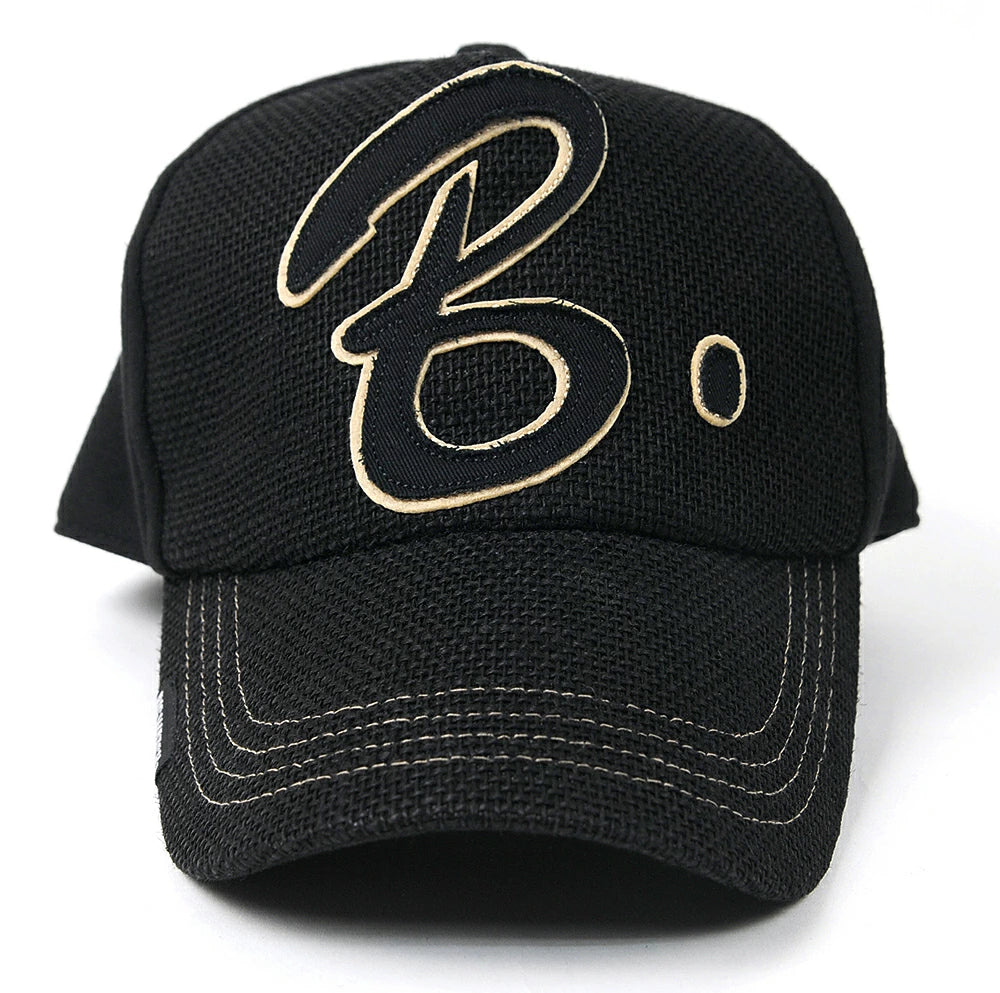 ヘンプコットン ワッペンキャップBIGWATCH オールブラック ビッグサイズ ビッグワッチ サイズ CB-01 春 夏 秋 UVケア