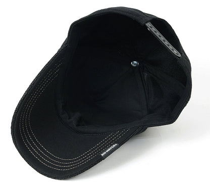 ヘンプコットン ワッペンキャップBIGWATCH オールブラック ビッグサイズ ビッグワッチ サイズ CB-01 春 夏 秋 UVケア