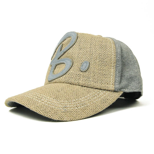 ヘンプコットン ワッペンキャップ BIGWATCH ベージュ MIXグレー ビッグサイズ ビッグワッチ サイズ CB-02 春 夏 秋 UVケア