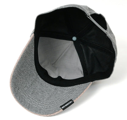 ヘンプコットン ワッペンキャップ BIGWATCH ベージュ MIXグレー ビッグサイズ ビッグワッチ サイズ CB-02 春 夏 秋 UVケア