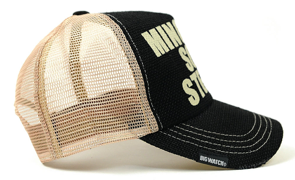 ヘンプ メッシュキャップ ビッグワッチ 13色 ヘンプキャップ BIGWATCH正規品 ブラック ベージュ 黒 赤 ブラウン カモ 白 メッセージキャップ CP-01 春 夏 秋 UVケア