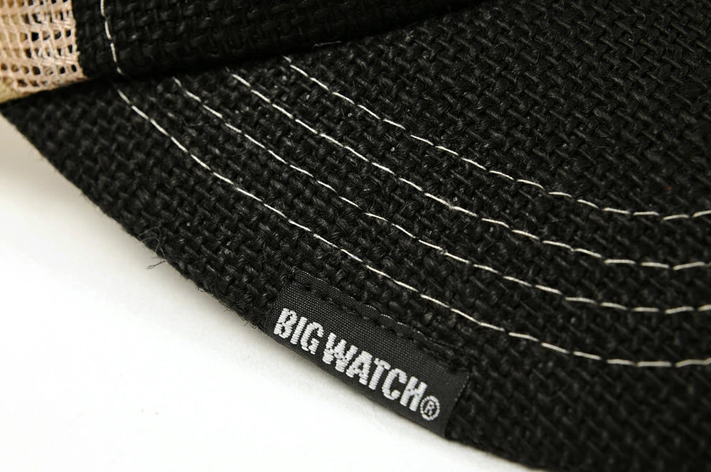ヘンプ ラウンドキャップ BIGWATCH正規品 ブラック ベージュ キャップ 帽子 ビッグサイズ スポーツキャップ ランニングキャップ ダメージ加工無し CP-01R 春 夏 秋 UVケア/ビッグワッチ