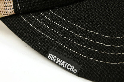 ヘンプ ラウンドキャップ BIGWATCH正規品 ブラック ベージュ キャップ 帽子 ビッグサイズ スポーツキャップ ランニングキャップ ダメージ加工無し CP-01R 春 夏 秋 UVケア/ビッグワッチ