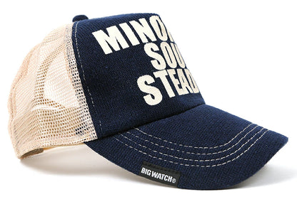 ヘンプニットコットンキャップ BIGWATCH ネイビー ベージュ メッシュキャップ ビッグサイズ ビッグワッチ 帽子 CP-13 春 夏 秋 UVケア