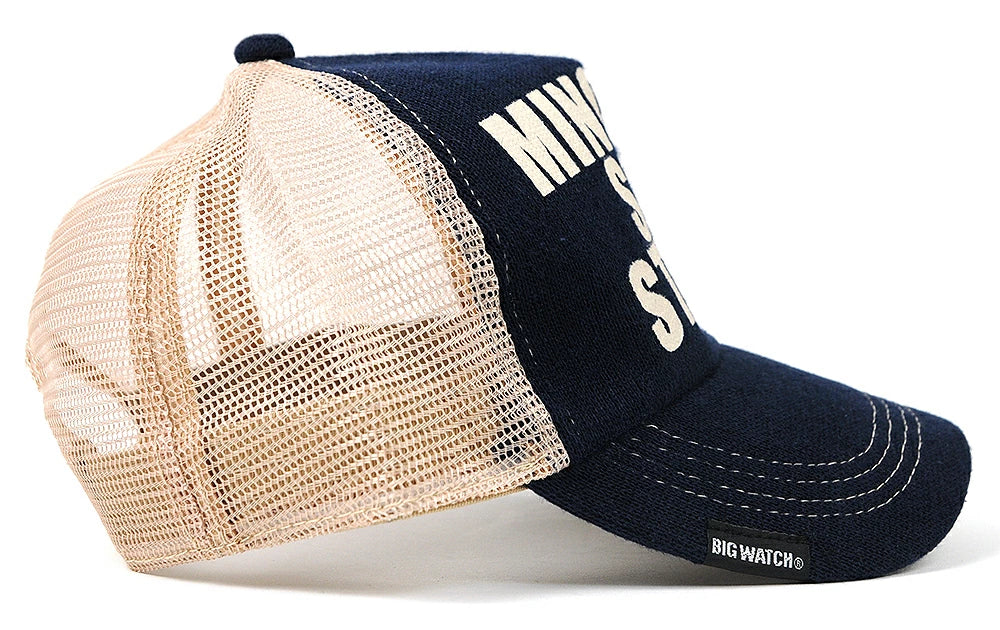 ヘンプニットコットンキャップ BIGWATCH ネイビー ベージュ メッシュキャップ ビッグサイズ ビッグワッチ 帽子 CP-13 春 夏 秋 UVケア