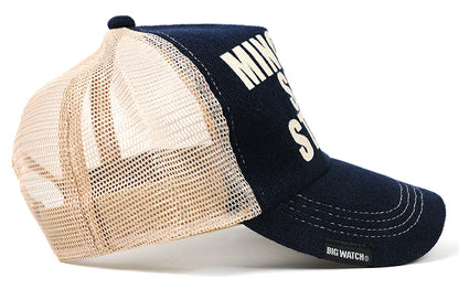 ヘンプニットコットンキャップ BIGWATCH ネイビー ベージュ メッシュキャップ ビッグサイズ ビッグワッチ 帽子 CP-13 春 夏 秋 UVケア