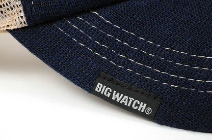 ヘンプニットコットンキャップ BIGWATCH ネイビー ベージュ メッシュキャップ ビッグサイズ ビッグワッチ 帽子 CP-13 春 夏 秋 UVケア