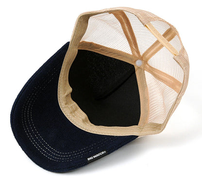 ヘンプニットコットンキャップ BIGWATCH ネイビー ベージュ メッシュキャップ ビッグサイズ ビッグワッチ 帽子 CP-13 春 夏 秋 UVケア