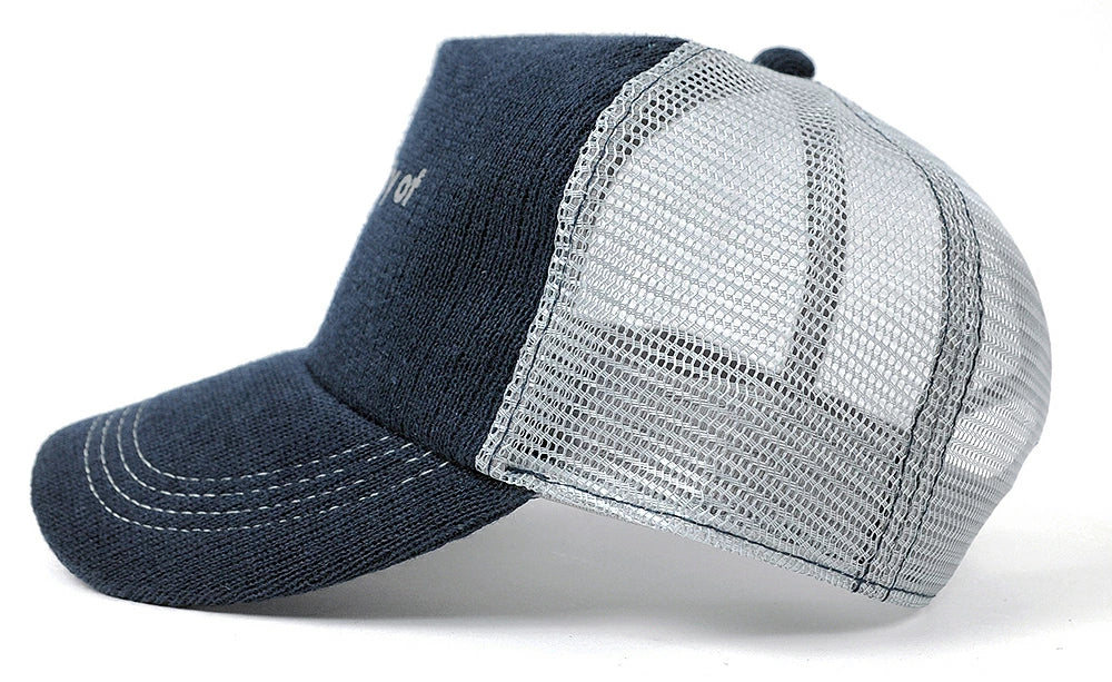 ヘンプ ニット メッシュキャップ ネイビー グレー CP-23 春 夏 秋 UVケア