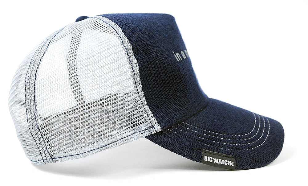 ヘンプ ニット メッシュキャップ ネイビー グレー CP-23 春 夏 秋 UVケア