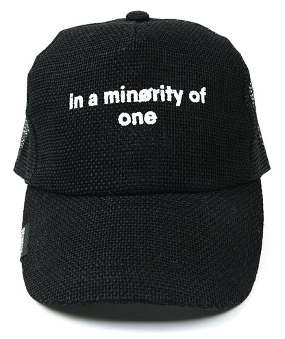 ヘンプキャップ BIGWATCH「in minority of one」 ブラック 黒 メッシュキャップ ビッグサイズ ビッグワッチ CP-29 春 夏 秋 UVケア