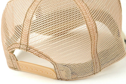 ヘンプ ニット メッシュキャップ ベージュ/ベージュ CP-34 春 夏 秋 UVケア