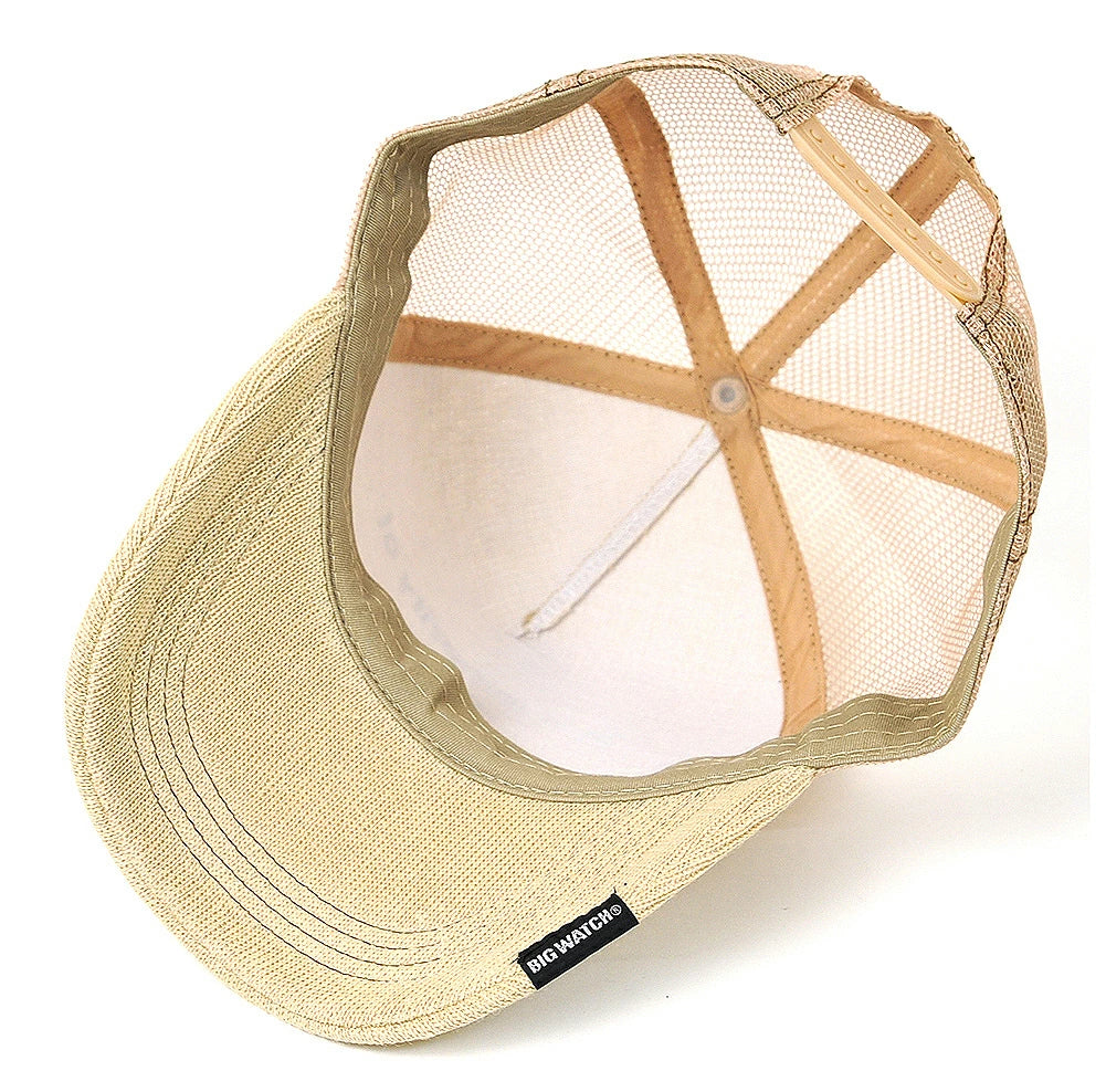 ヘンプ ニット メッシュキャップ ベージュ/ベージュ CP-34 春 夏 秋 UVケア