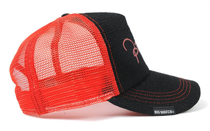 ヘンプキャップ BIGWATCH正規品 ブラック/レッド 黒/赤 メッシュキャップ CP-36 春 夏 秋 UVケア