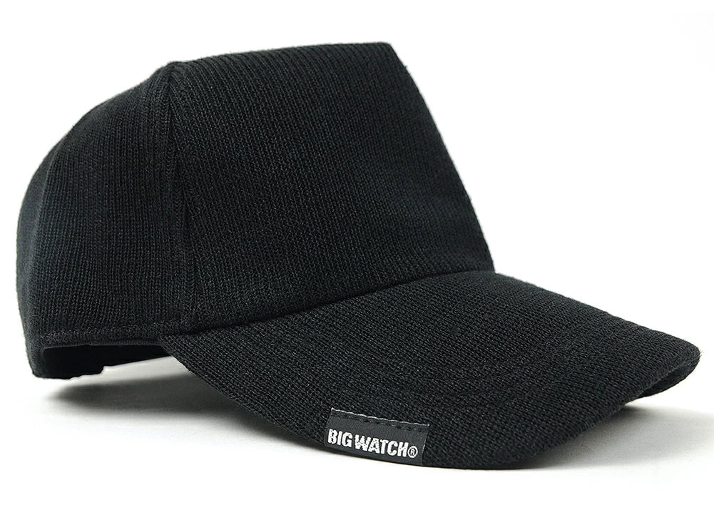 無地 ヘンプニットコットンキャップ BIGWATCH ブラック 黒 CP-37 秋 冬
