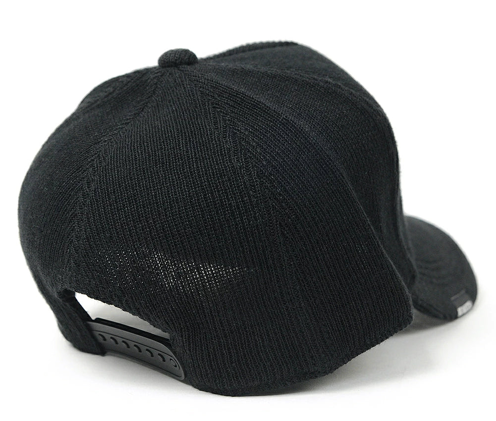 無地 ヘンプニットコットンキャップ BIGWATCH ブラック 黒 CP-37 秋 冬