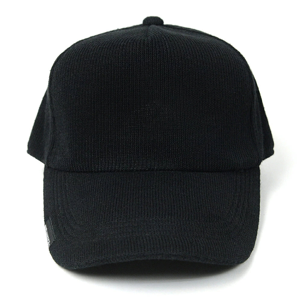 無地 ヘンプニットコットンキャップ BIGWATCH ブラック 黒 CP-37 秋 冬