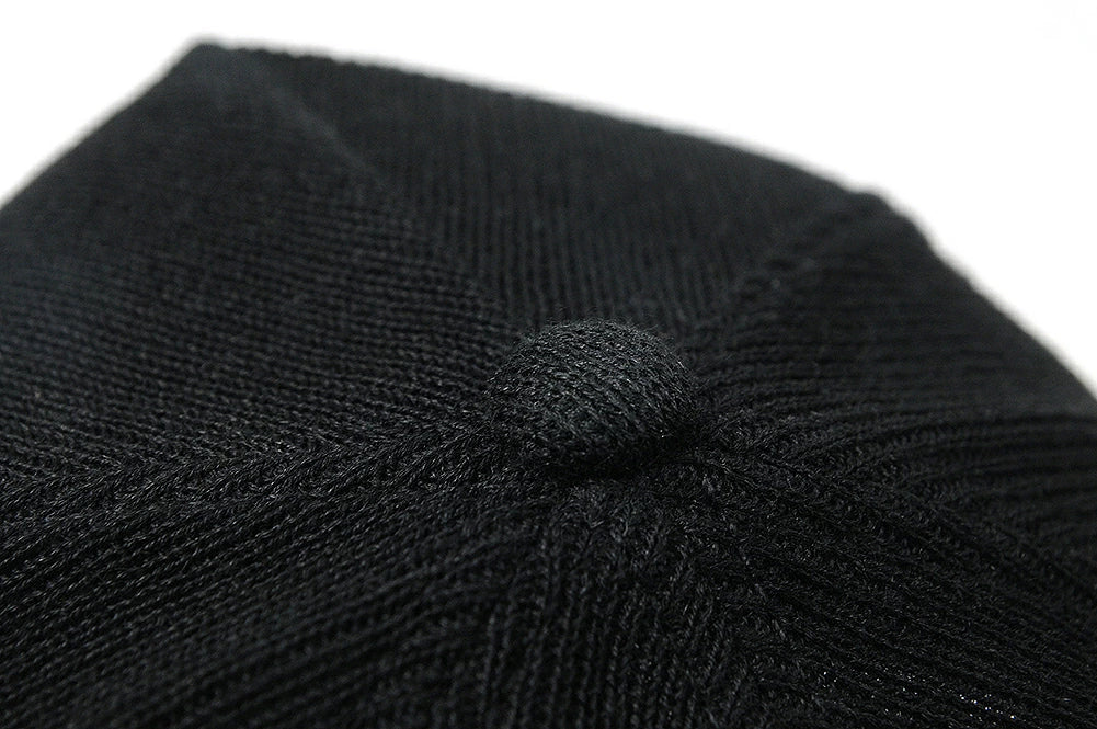 無地 ヘンプニットコットンキャップ BIGWATCH ブラック 黒 CP-37 秋 冬