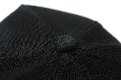 無地 ヘンプニットコットンキャップ BIGWATCH ブラック 黒 CP-37 秋 冬