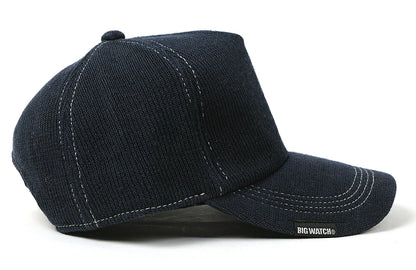 無地 ヘンプニットコットンキャップ BIGWATCH ネイビー 紺 CP-38 秋 冬