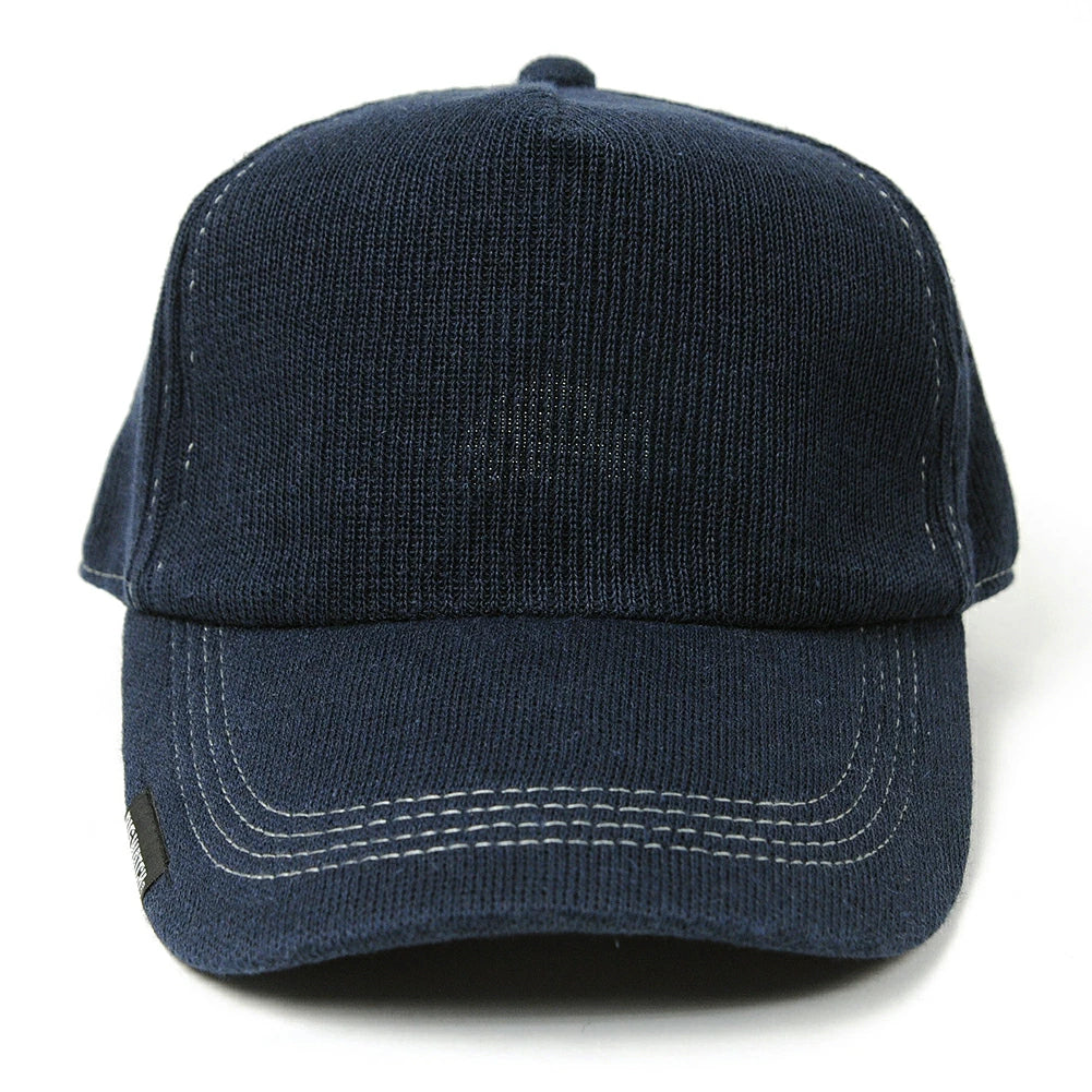 無地 ヘンプニットコットンキャップ BIGWATCH ネイビー 紺 CP-38 秋 冬