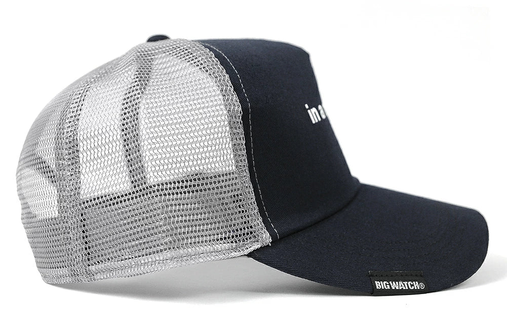 コットン メッシュキャップ ネイビー/グレー CP-40 春 夏 秋 UVケア