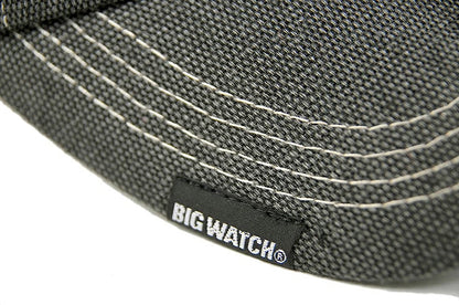 コットンメッシュキャップ BIGWATCH グレー ベージュ CPB-01M 春夏 UVケア ワッペン B