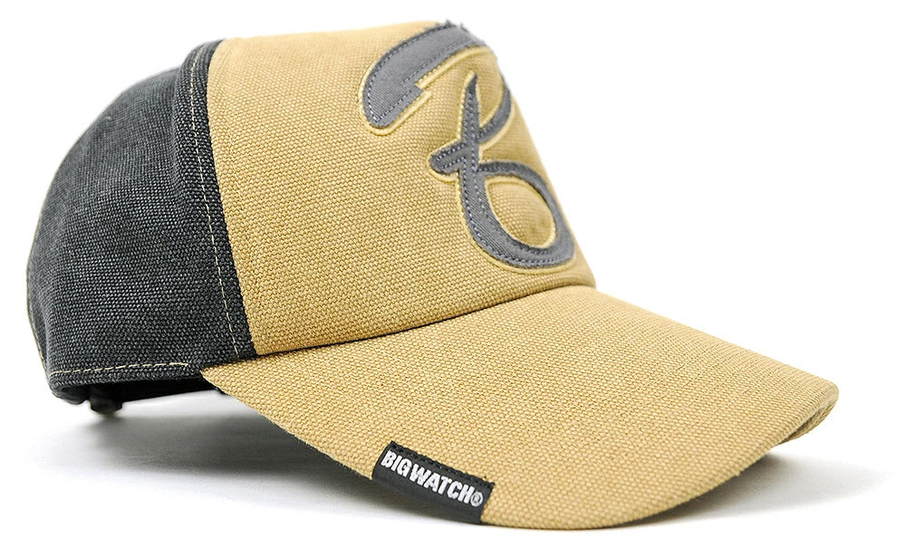 コットンキャップワッペン BIGWATCHビッグワッチ正規品 ベージュ グレーＢ キャップ 帽子 CPB-03 春 夏 秋 UVケア/ビッグワッチ