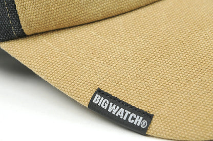 コットンキャップワッペン BIGWATCHビッグワッチ正規品 ベージュ グレーＢ キャップ 帽子 CPB-03 春 夏 秋 UVケア/ビッグワッチ