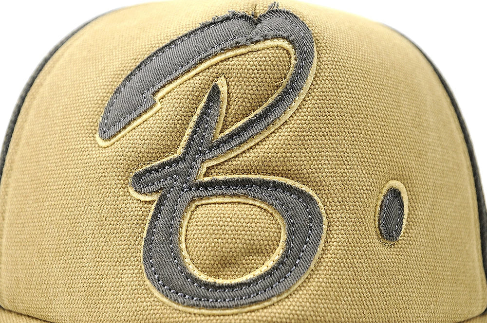 コットンキャップワッペン BIGWATCHビッグワッチ正規品 ベージュ グレーＢ キャップ 帽子 CPB-03 春 夏 秋 UVケア/ビッグワッチ