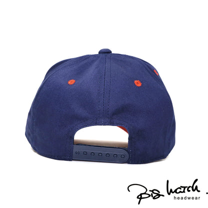 コットン ワッペン ロゴ キャップ ネイビー/レッド CPB-05 BB ベースボールキャップ春 夏 秋 UVケア