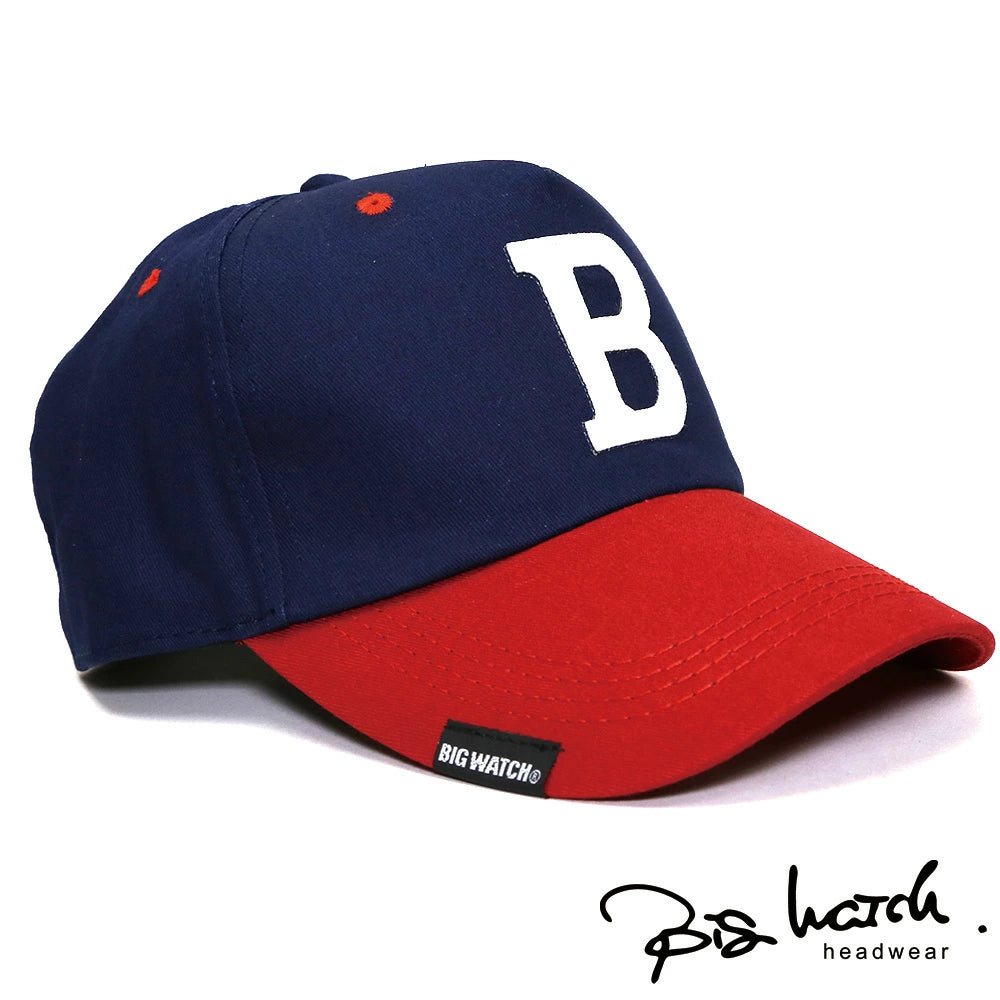 コットン ワッペン ロゴ キャップ ネイビー/レッド CPB-05 BB ベースボールキャップ春 夏 秋 UVケア