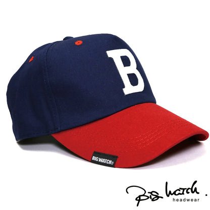 コットン ワッペン ロゴ キャップ ネイビー/レッド CPB-05 BB ベースボールキャップ春 夏 秋 UVケア