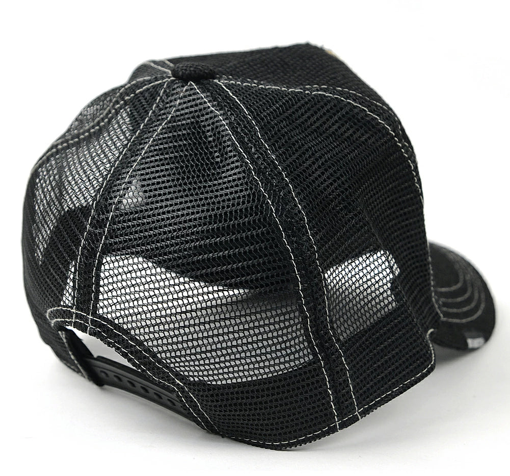 ガレージヘンプ ワッペンキャップBIGWATCH正規品 オールブラック ビッグサイズ ビッグワッチ CPB-09 春 夏 秋 UVケア