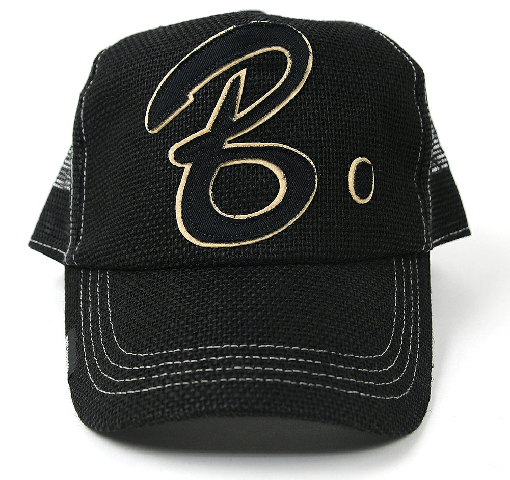 ガレージヘンプ ワッペンキャップBIGWATCH正規品 オールブラック ビッグサイズ ビッグワッチ CPB-09 春 夏 秋 UVケア