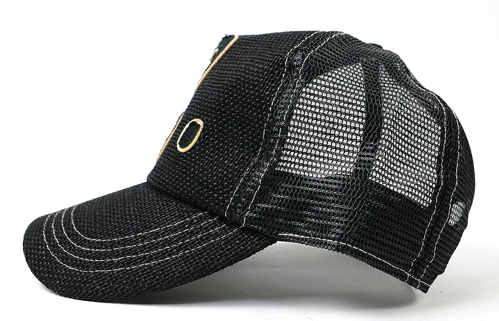 ガレージヘンプ ワッペンキャップBIGWATCH正規品 オールブラック ビッグサイズ ビッグワッチ CPB-09 春 夏 秋 UVケア