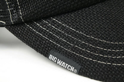 ガレージヘンプ ワッペンキャップBIGWATCH正規品 オールブラック ビッグサイズ ビッグワッチ CPB-09 春 夏 秋 UVケア