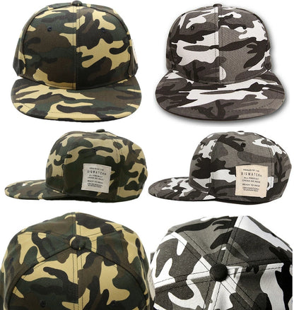 ビッグサイズ ベースボールキャップ カモフラージュ 迷彩柄 ブラウン ホワイト ブラック 春 夏 秋