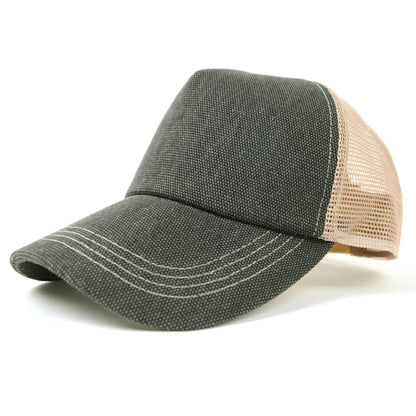 無地 コットンメッシュキャップ BIGWATCH グレー ベージュ ビッグサイズ ビッグワッチ CPC-01M 春 夏 秋 UVケア