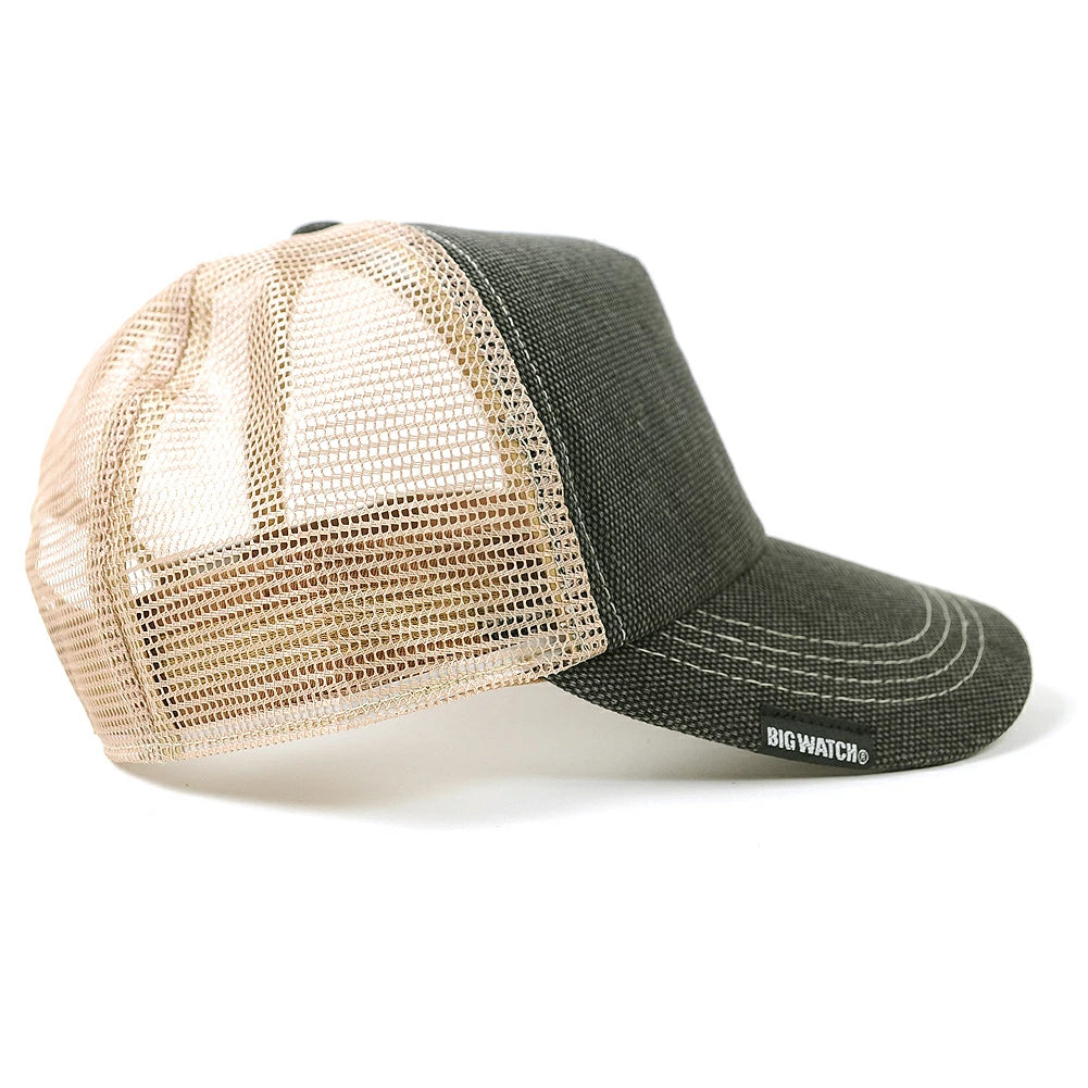 無地 コットンメッシュキャップ BIGWATCH グレー ベージュ ビッグサイズ ビッグワッチ CPC-01M 春 夏 秋 UVケア