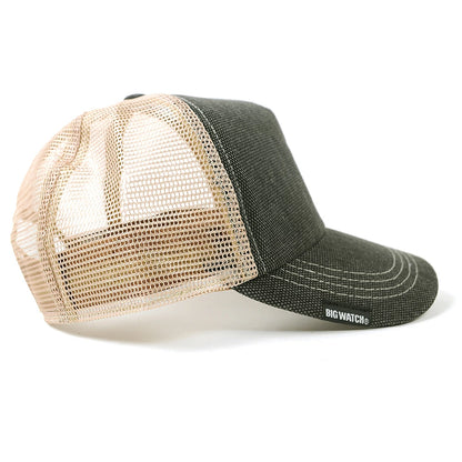 無地 コットンメッシュキャップ BIGWATCH グレー ベージュ ビッグサイズ ビッグワッチ CPC-01M 春 夏 秋 UVケア