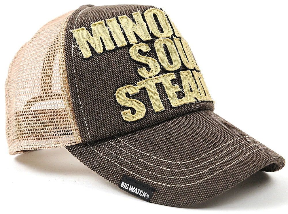 ブラウン ベージュ ワッペンキャップ メッシュキャップ ビッグサイズ ビッグワッチ 帽子 CPC-02 春 夏 秋 UVケア