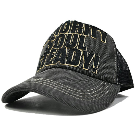 グレー ブラック 黒 ワッペンキャップ ビッグサイズ ビッグワッチ CPC-03 春 夏 秋 UVケア